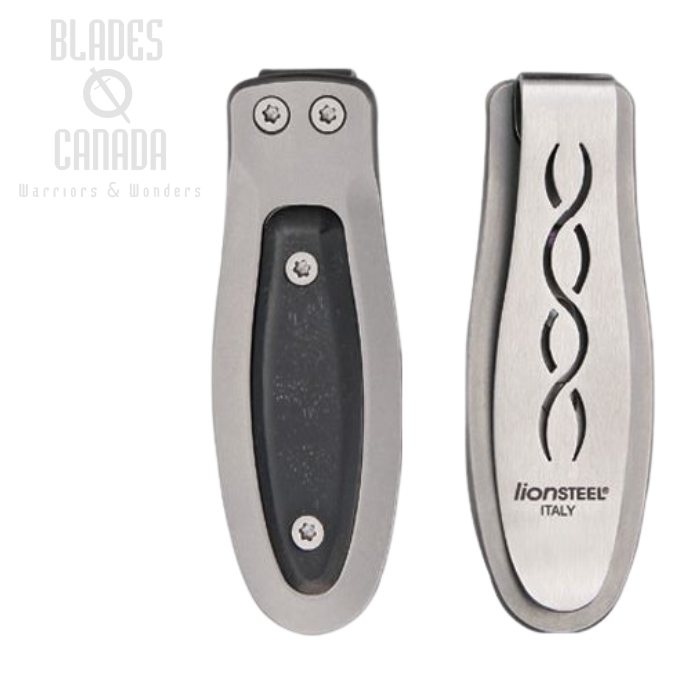 Lion Steel Money Clip, Titanium/Horn, LSTPBMN